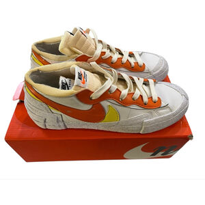 Nike Sacai Blazer Low Men's Sneaker Size 9 With Box DD1877-100 Orange White